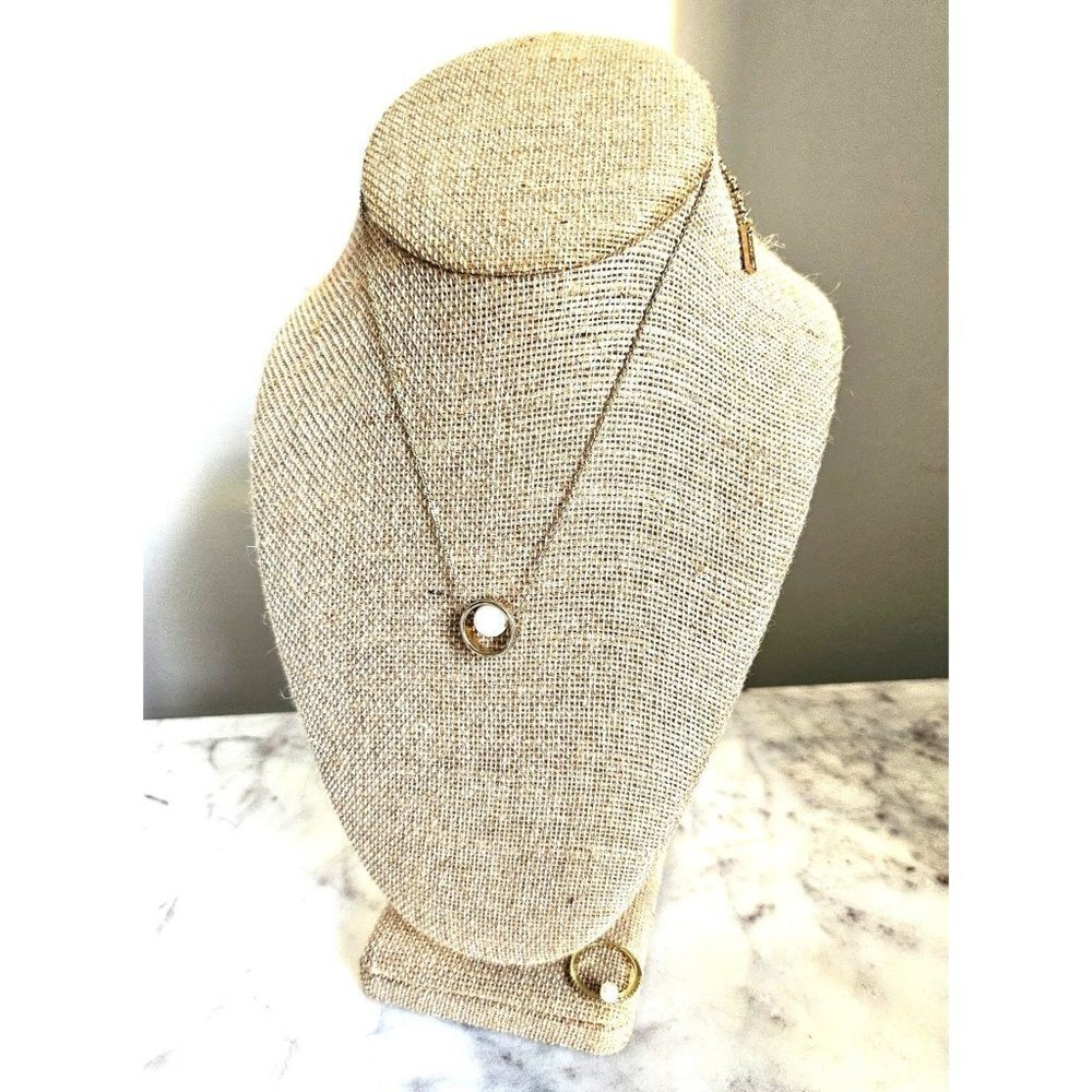 Loren Olivia Simulated Pearl Suspended Satellite Necklace